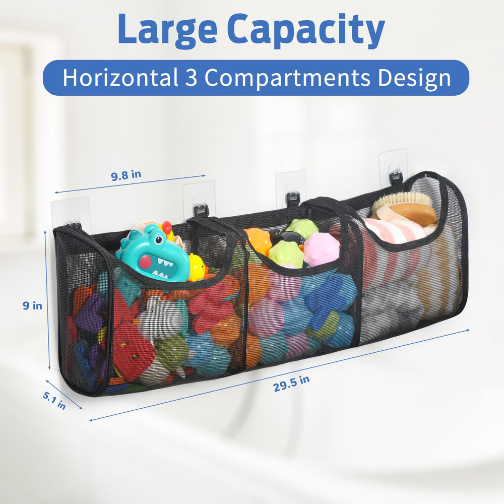 Goowin bath toy organizer made of PVC mesh for quick drainage