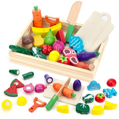 GOPLACS watermelon cutting play scene enhances pretend cooking and coordination