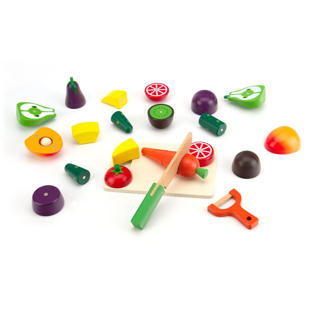 GOPLACS carrot wooden play food for pretend kitchen, inspires imaginative play.