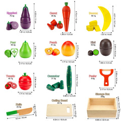 GOPLACS tomato wooden play food for pretend kitchen, aids color recognition.
