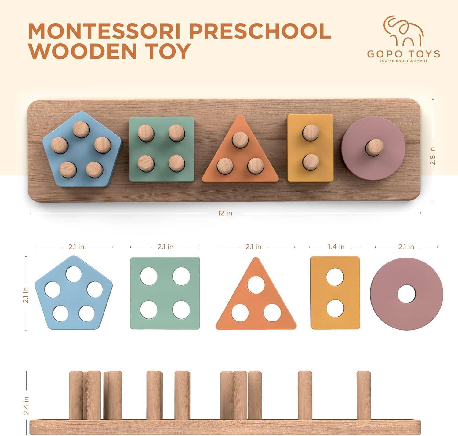 GOPO TOYS sturdy durable wood withstands daily use and repeated assembly.