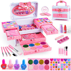 GORISPI kids makeup set with mirror for pretend play and easy cleanup