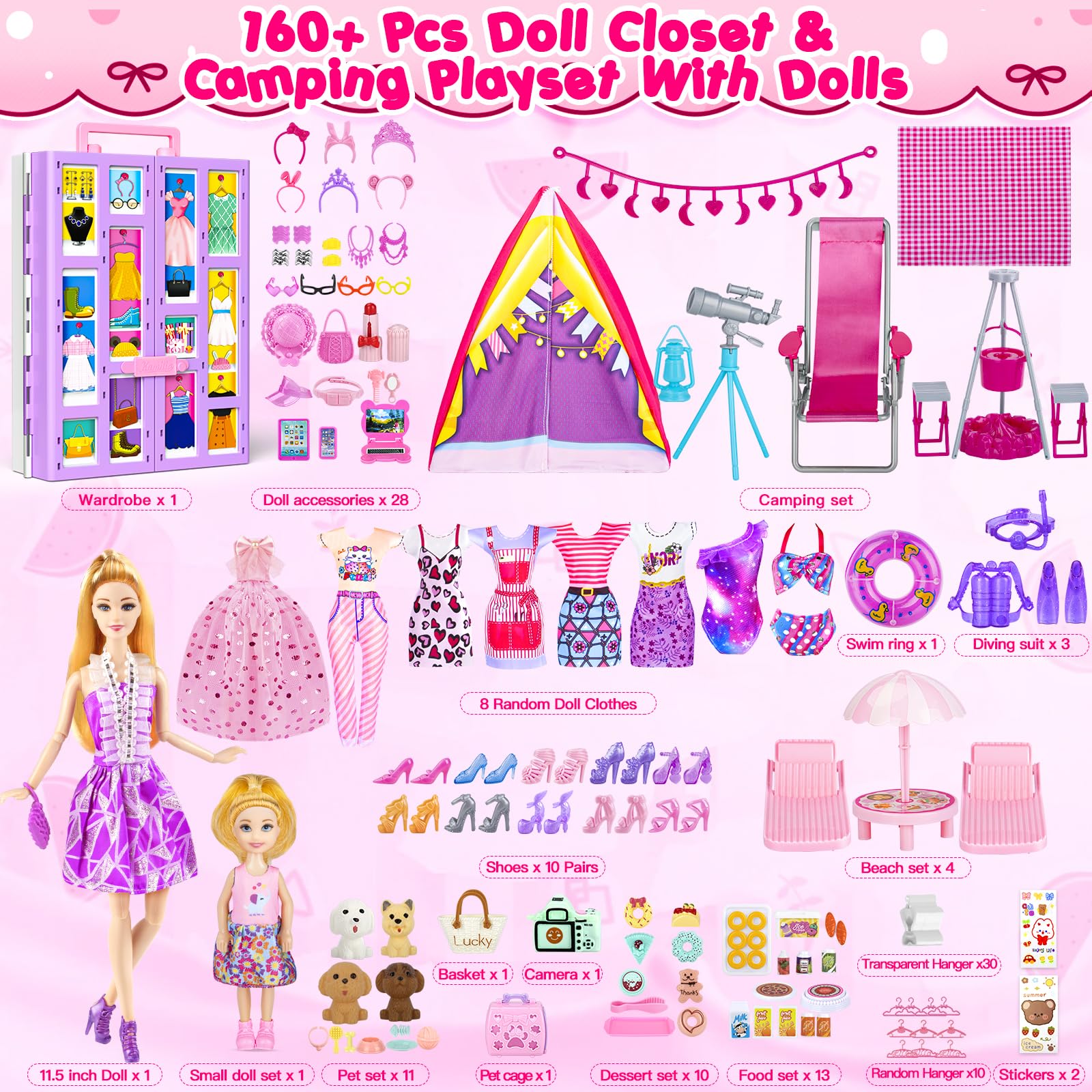 Gorispi beach swim gear adds seaside fun to doll adventures and role-play.