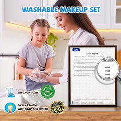GORISPI 10-piece makeup brushes provide kid-friendly application and easy cleanup