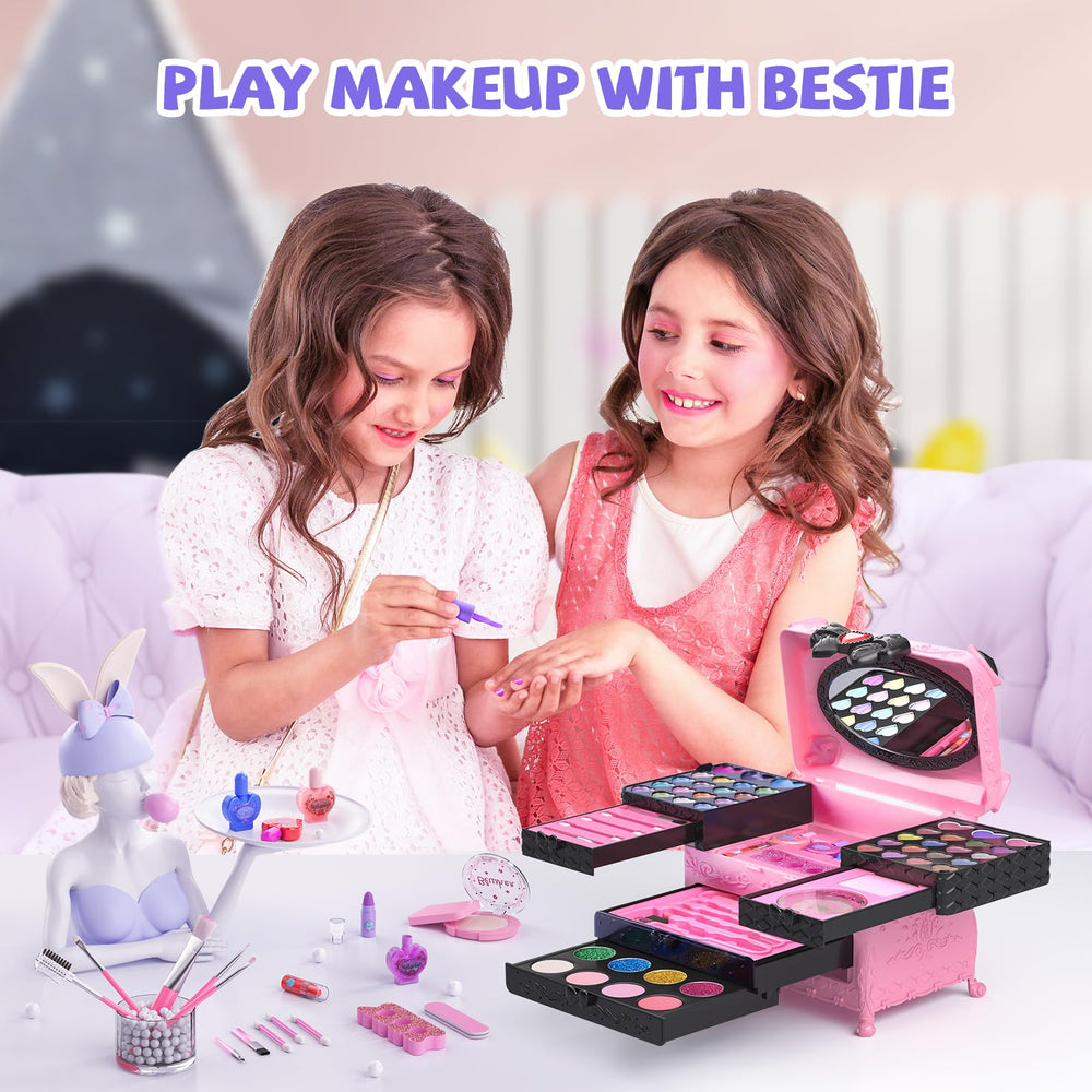 GORISPI lipsticks and eyeshadows offer vibrant color for dress-up fun.