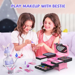 GORISPI lipsticks and eyeshadows offer vibrant color for dress-up fun.