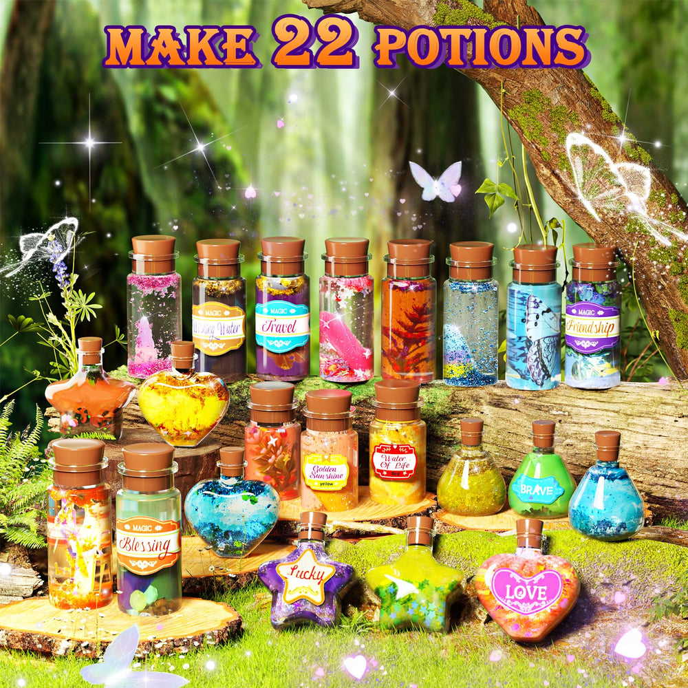 GORISPI Magic Potion Kit 22 bottles provide colorful, hands-on potion making.