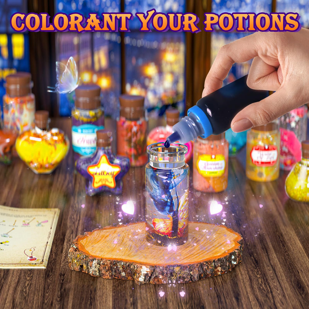 GORISPI Mystery potions spark curiosity during pretend play.