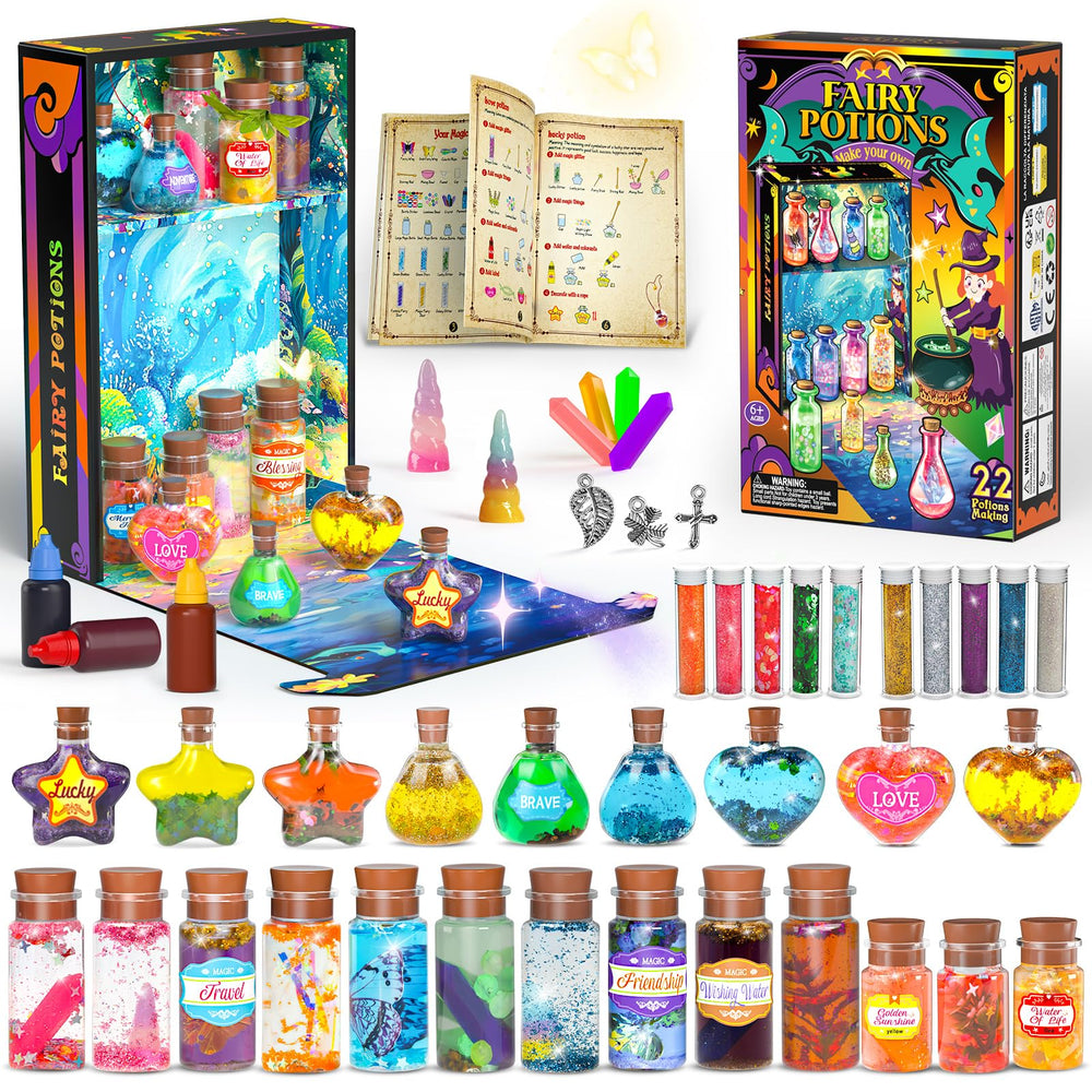 GORISPI Magic Potion Kit recipe book inspires imaginative potion ideas for creativity.