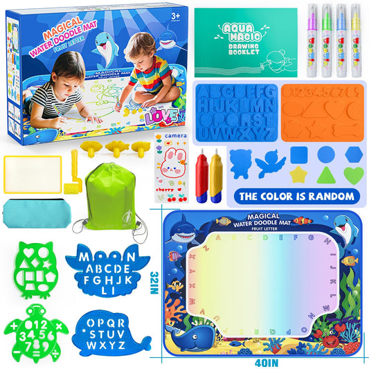 Gorispi neon color doodles appear on the mat, inviting vibrant, imaginative play.