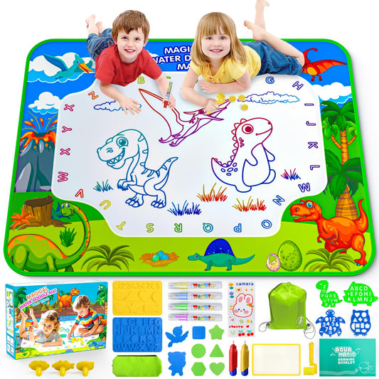 GORISPI Water Doodle Mat 40x32 inches enables mess-free creativity for kids.