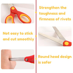 Gorofit stainless steel blades provide smooth cuts for kids' crafts.