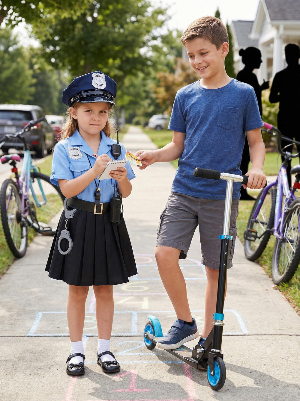 Gortykor Girls Police Cap Costume for authentic dress-up moments