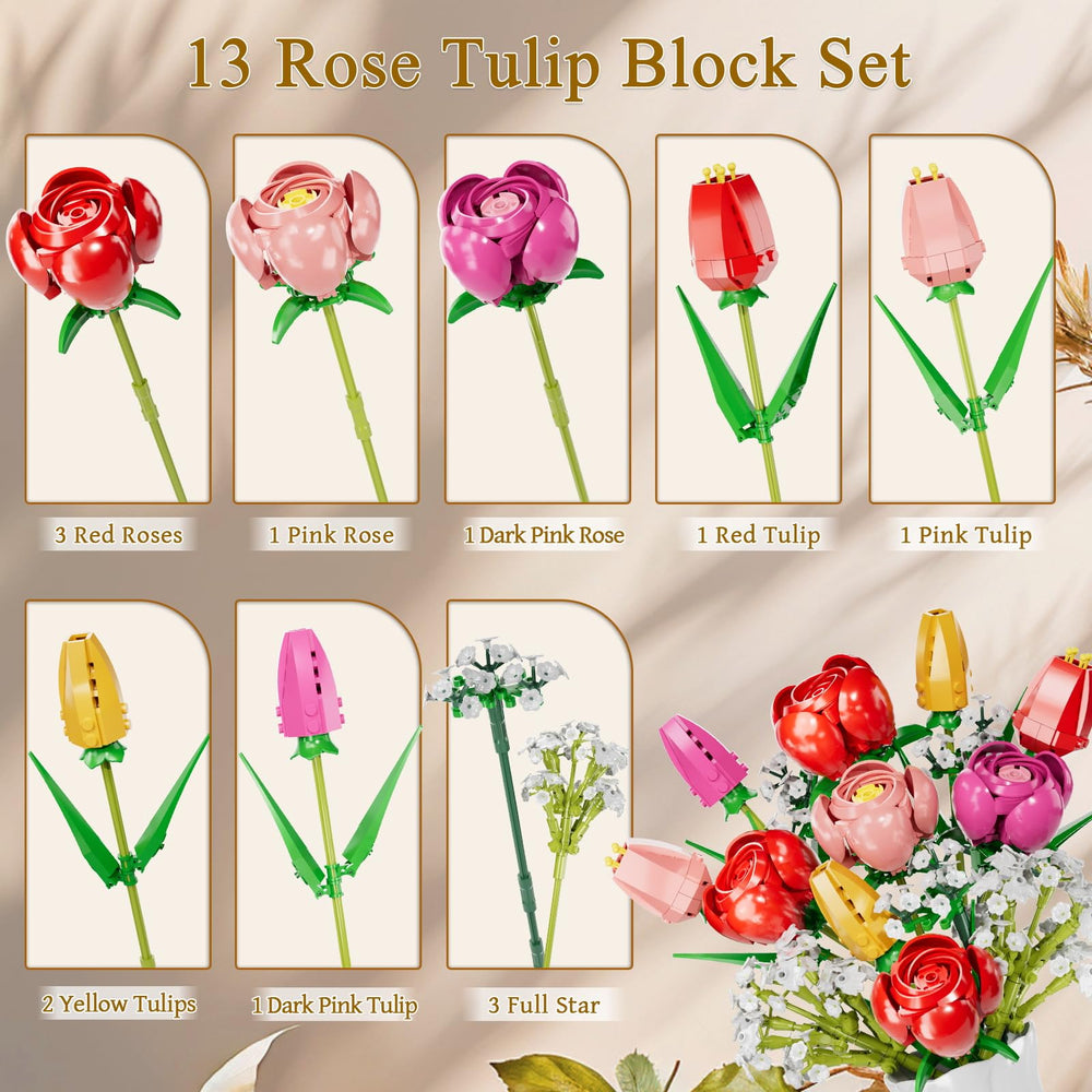 GoStock bouquet kit with yellow and pink tulips for creative arranging