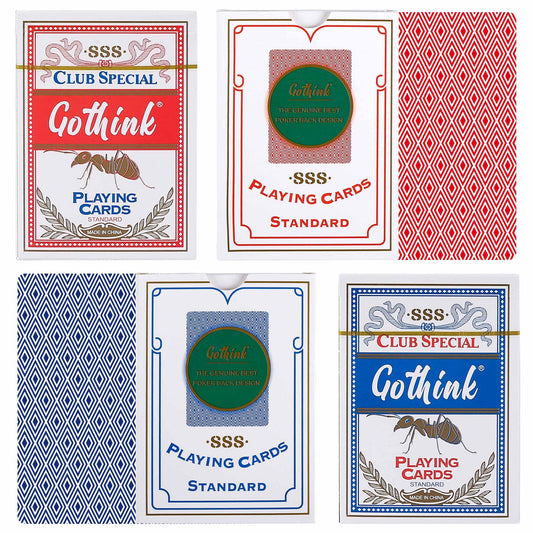 GOTHINK 52-card deck with jokers for standard card games.