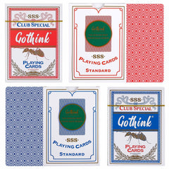 GOTHINK 52-card deck with jokers for standard card games.