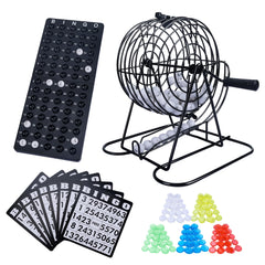 GOTHINK bingo cage 8in steel rotary for smooth, reliable draws at family game night.