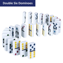 GOTHINK family-night dominoes support 2 to 4 players.