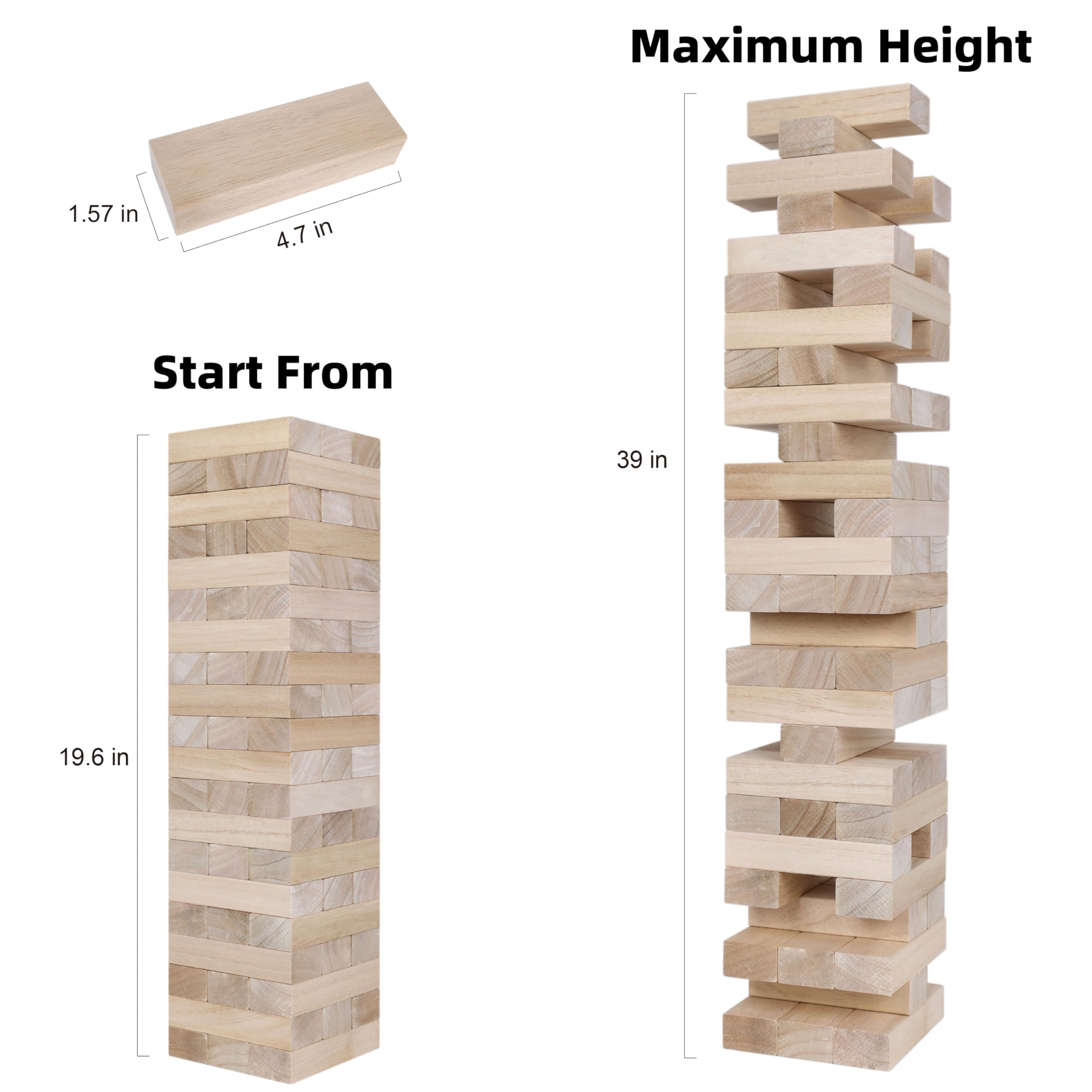 GOTHINK Carry bag keeps the wooden blocks portable for beach, park, or backyard play.