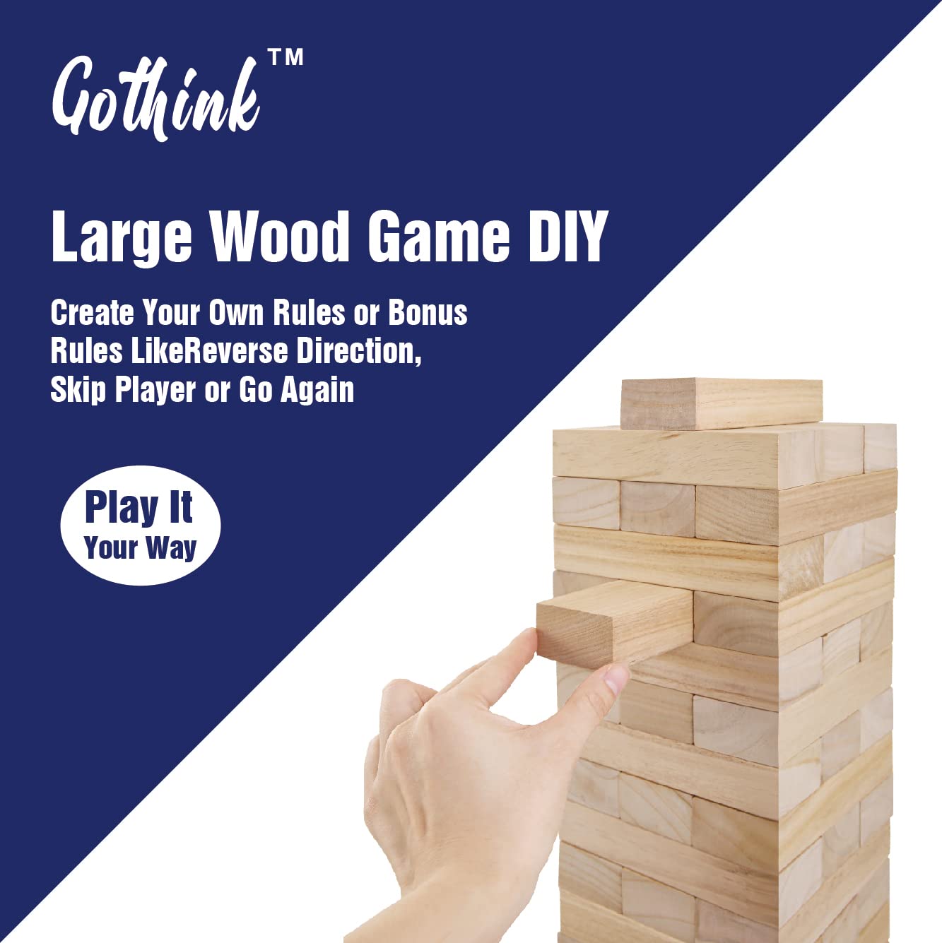 GOTHINK Giant Tumble Tower outdoor yard play with family