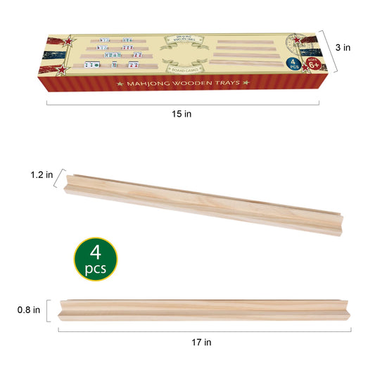 GOTHINK four-pack mahjong trays side view highlighting slim profile