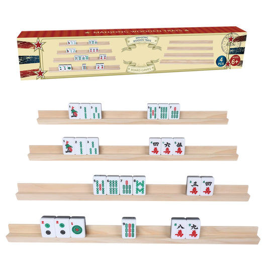 GOTHINK four-pack mahjong trays with top view showing organized tile slots