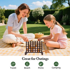 GOTHINK travel-friendly four-in-a-row for camping or picnics.