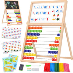 Gotoofun wooden abacus with double-sided board for toddler math activities.