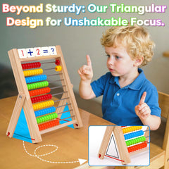Gotoofun Montessori-inspired abacus supporting hands-on math and symbol recognition.