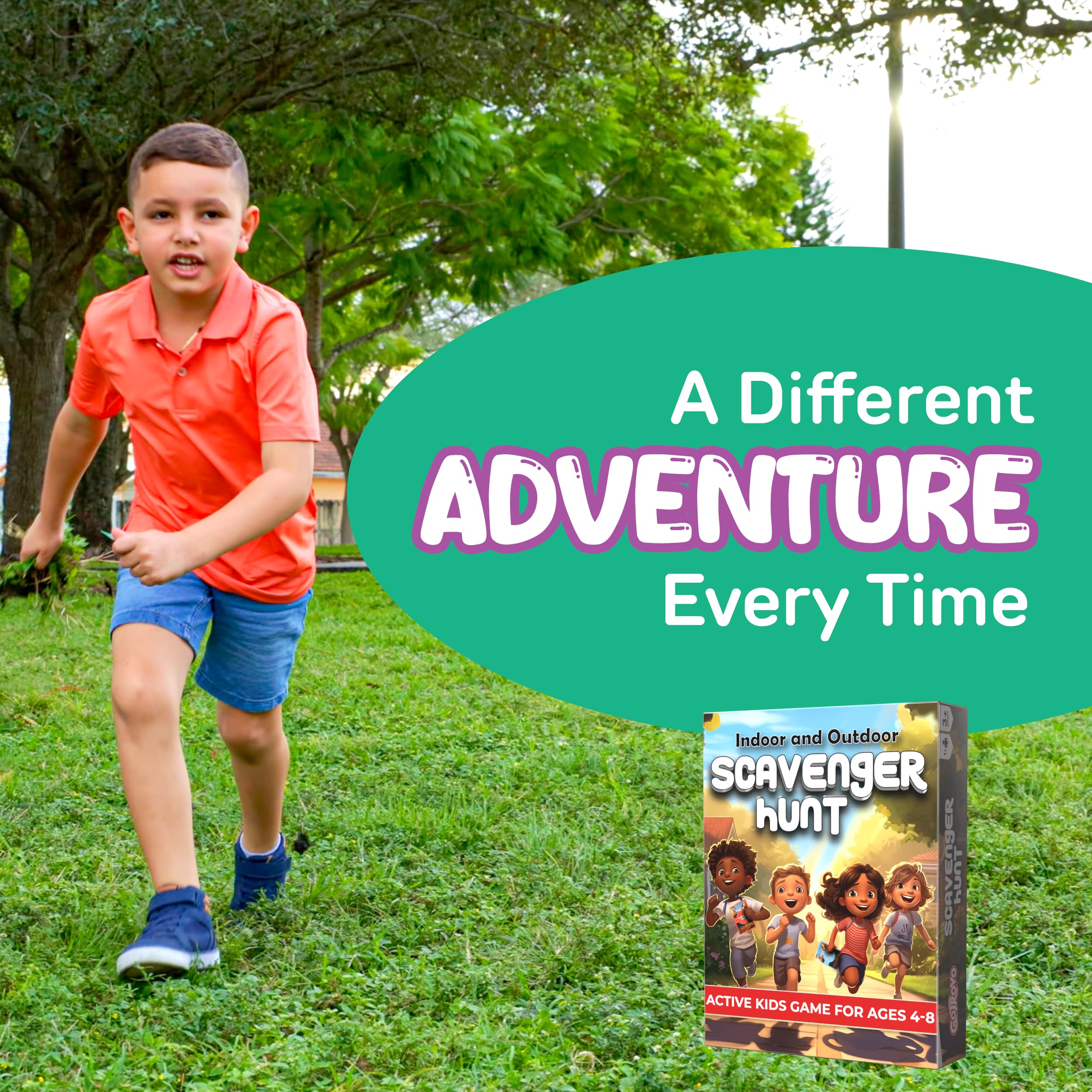 GOTROVO Active Kids Scavenger Hunt family playing together for bonding