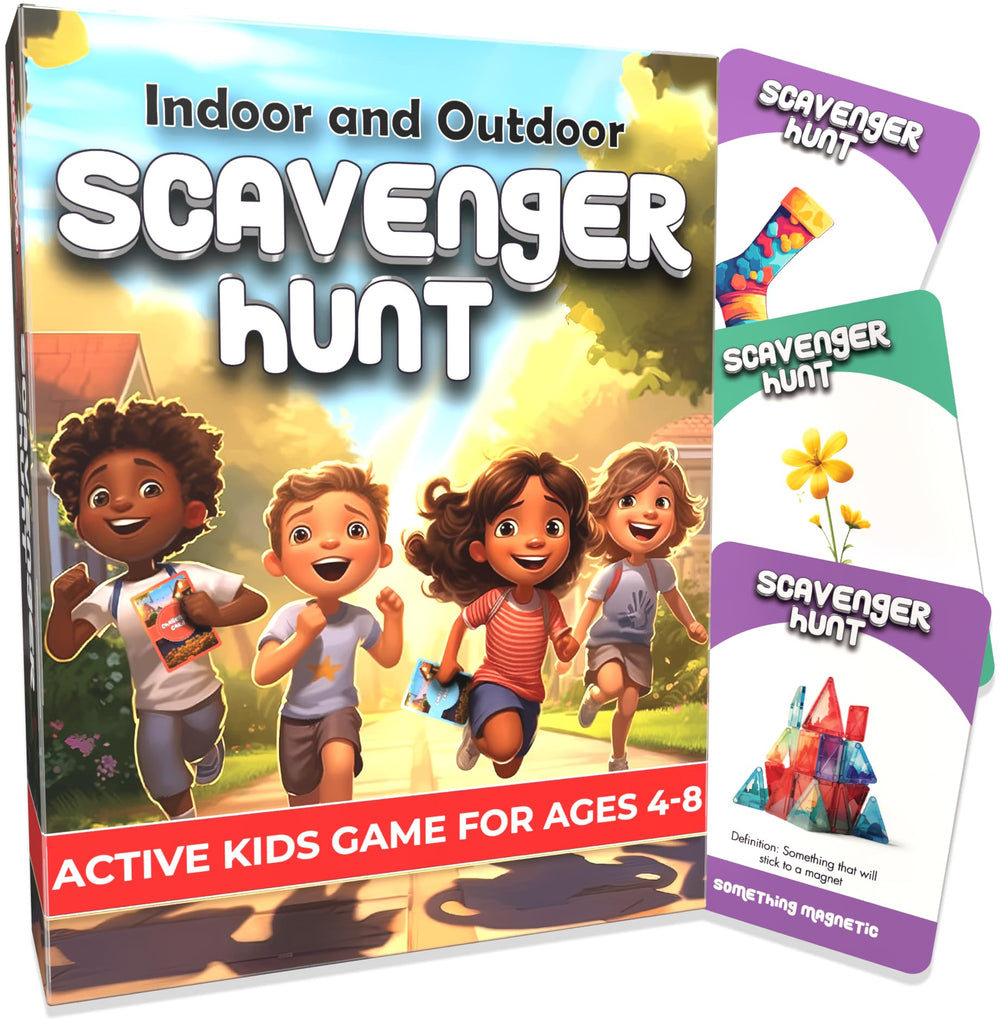 GOTROVO Active Kids Scavenger Hunt indoor clue cards promoting screen-free active learning