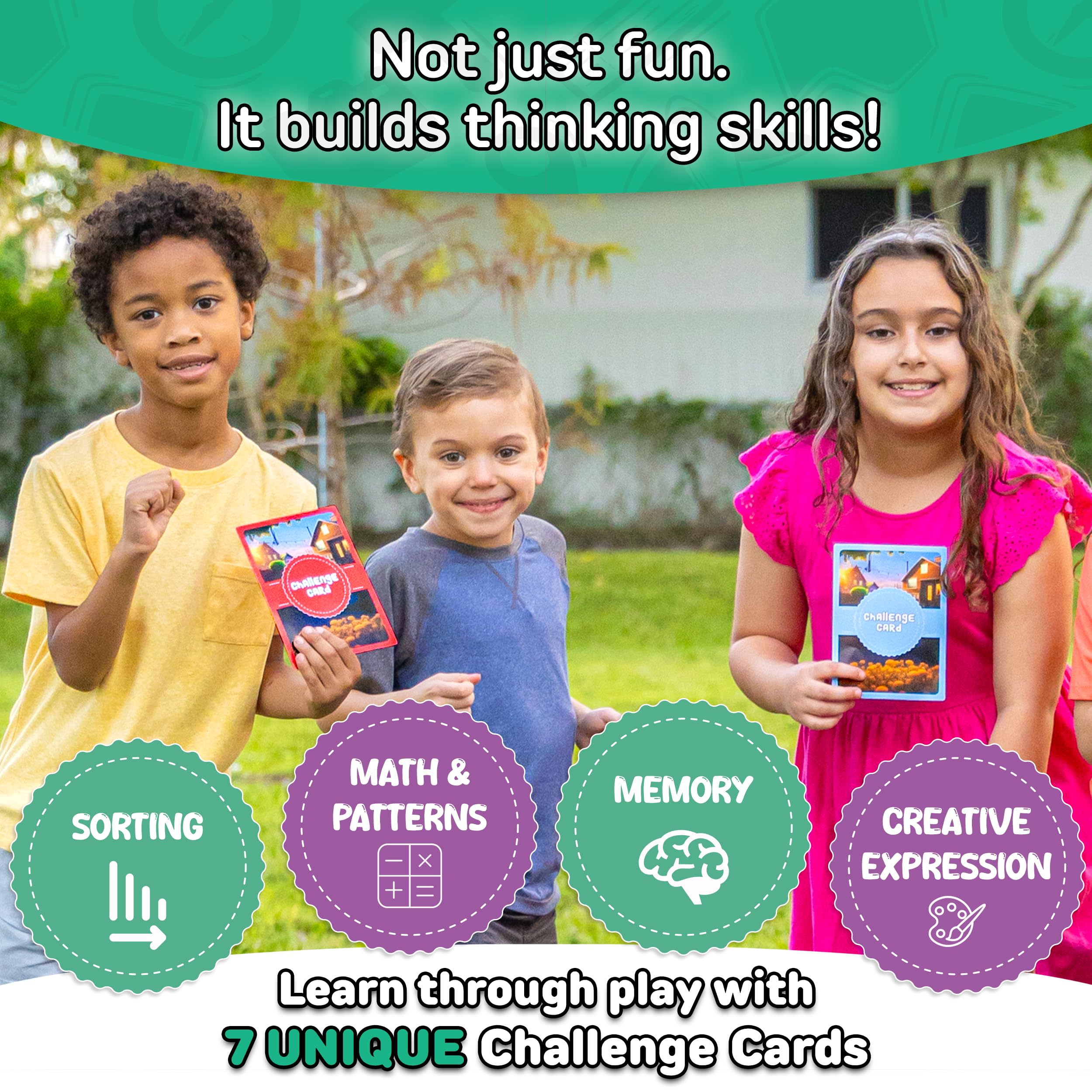 GOTROVO Active Kids Scavenger Hunt seven challenge cards sparking memory and sorting