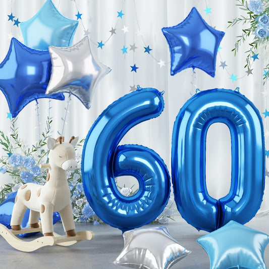 Govpy big foil 60 balloon in 40-inch number 60 for standout birthday decor