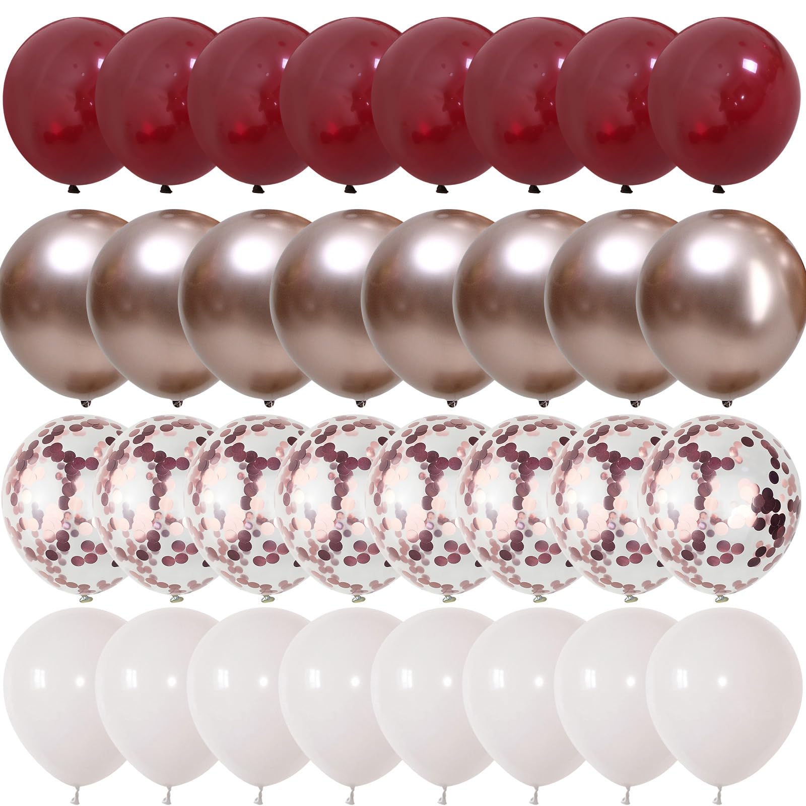 Govpy burgundy 12-inch balloons create elegant party décor.