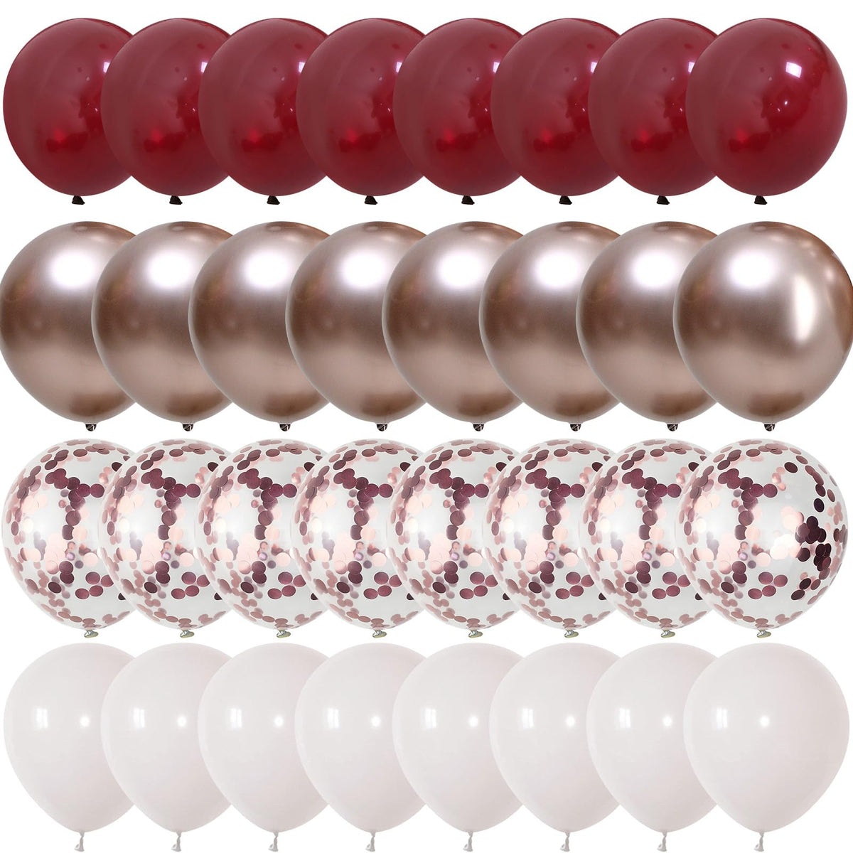 Govpy burgundy 12-inch balloons create elegant party décor.