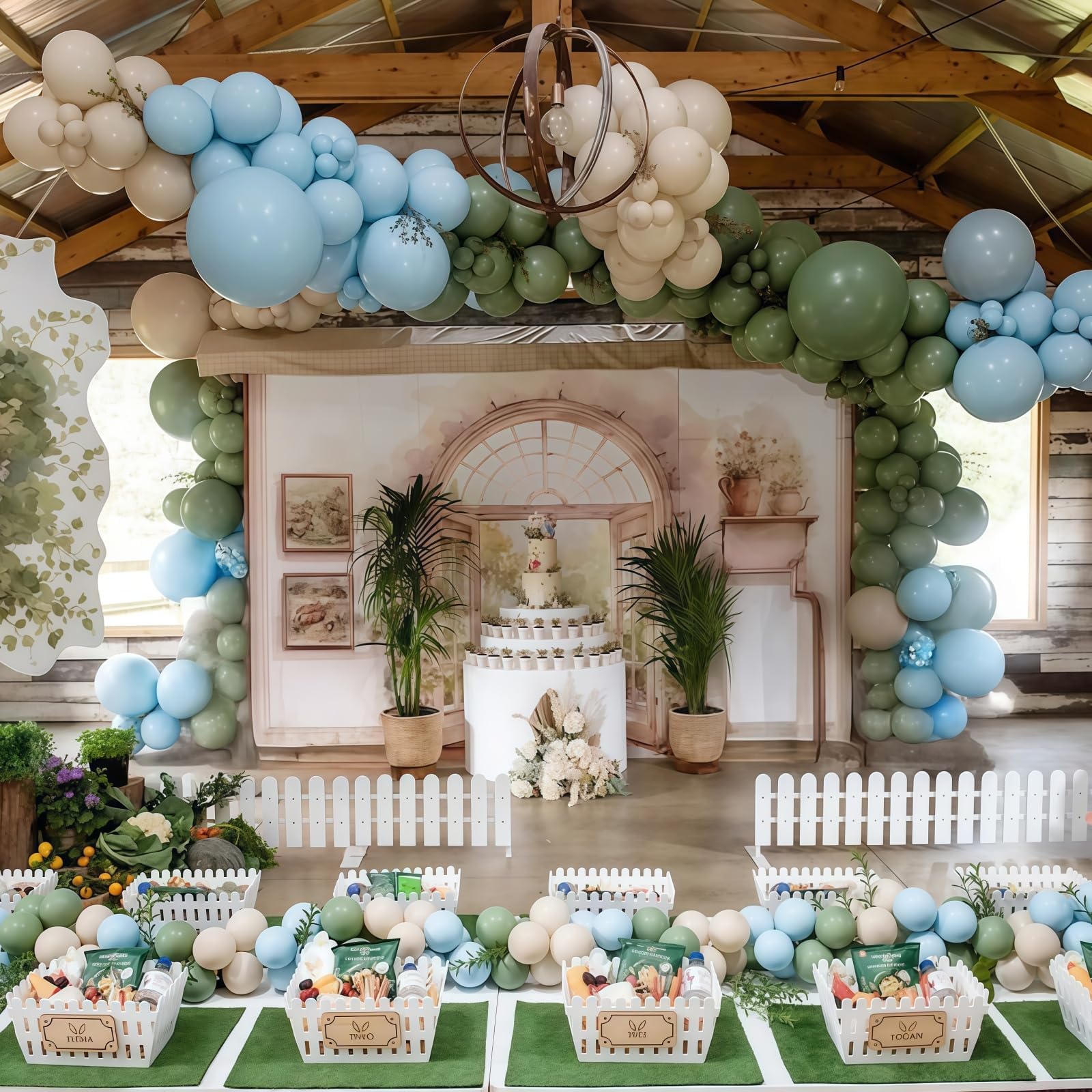 Govpy cream balloon brightens arches with subtle elegance.