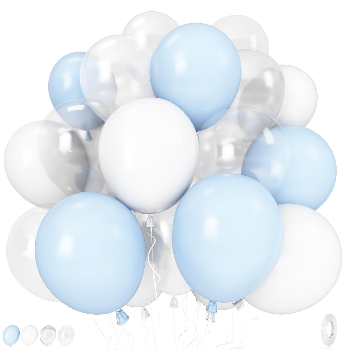 Govpy pastel blue 12-inch balloon for chic party decor and elegant photo backdrops.