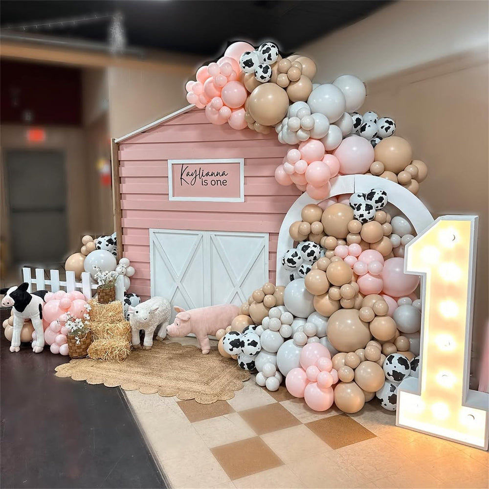 Govpy pink and white ribbon accents for balloon decor
