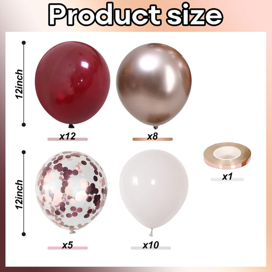 Govpy rose-gold confetti balloons add festive shimmer to backdrops.