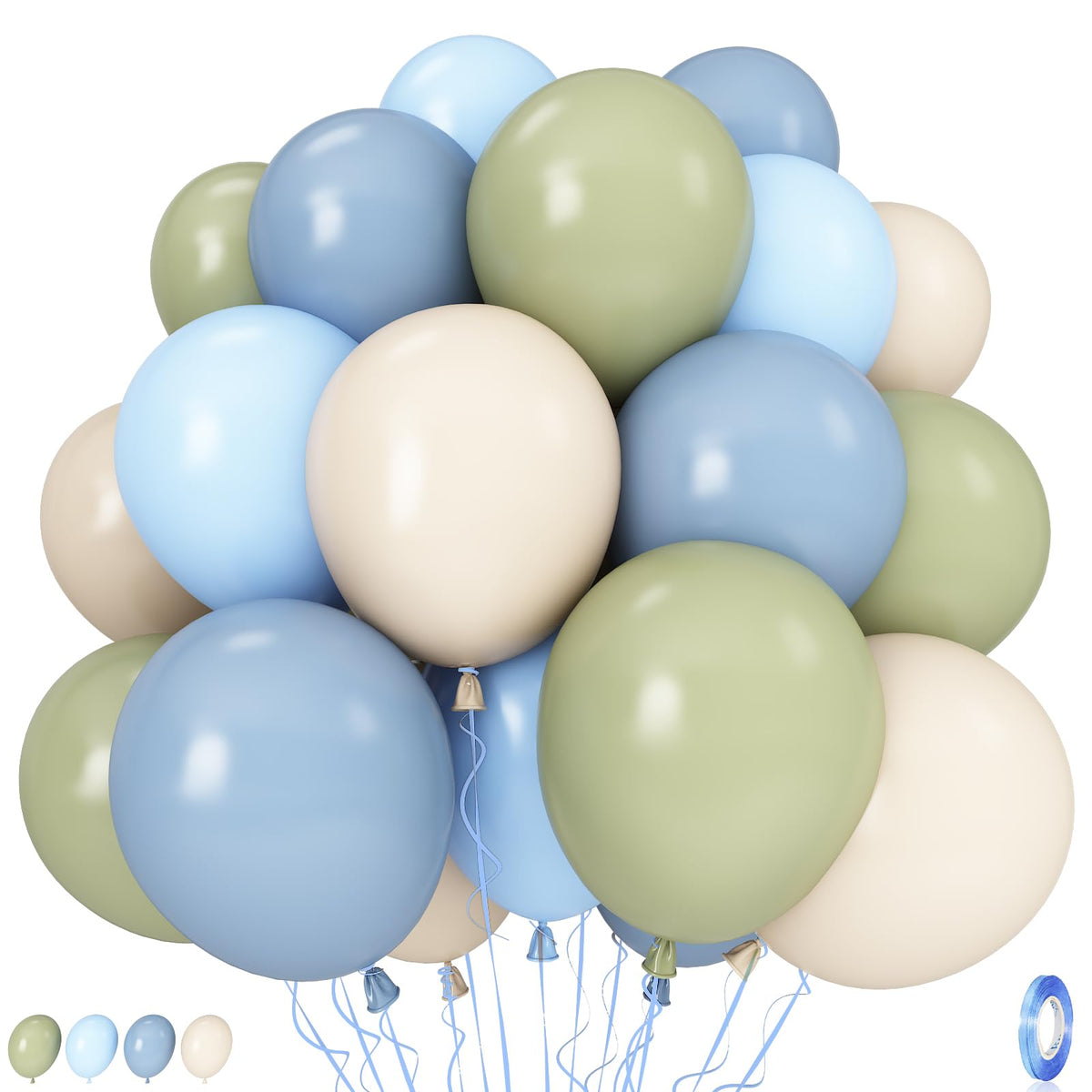 Govpy sage green balloon for a nature-inspired baby shower backdrop.