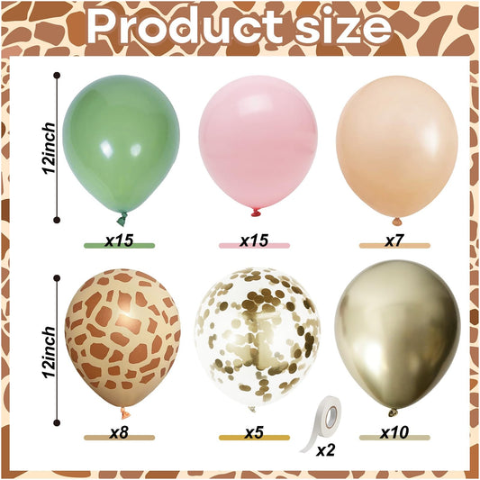 Govpy sage green balloons with safari vibe, perfect for photo backdrops