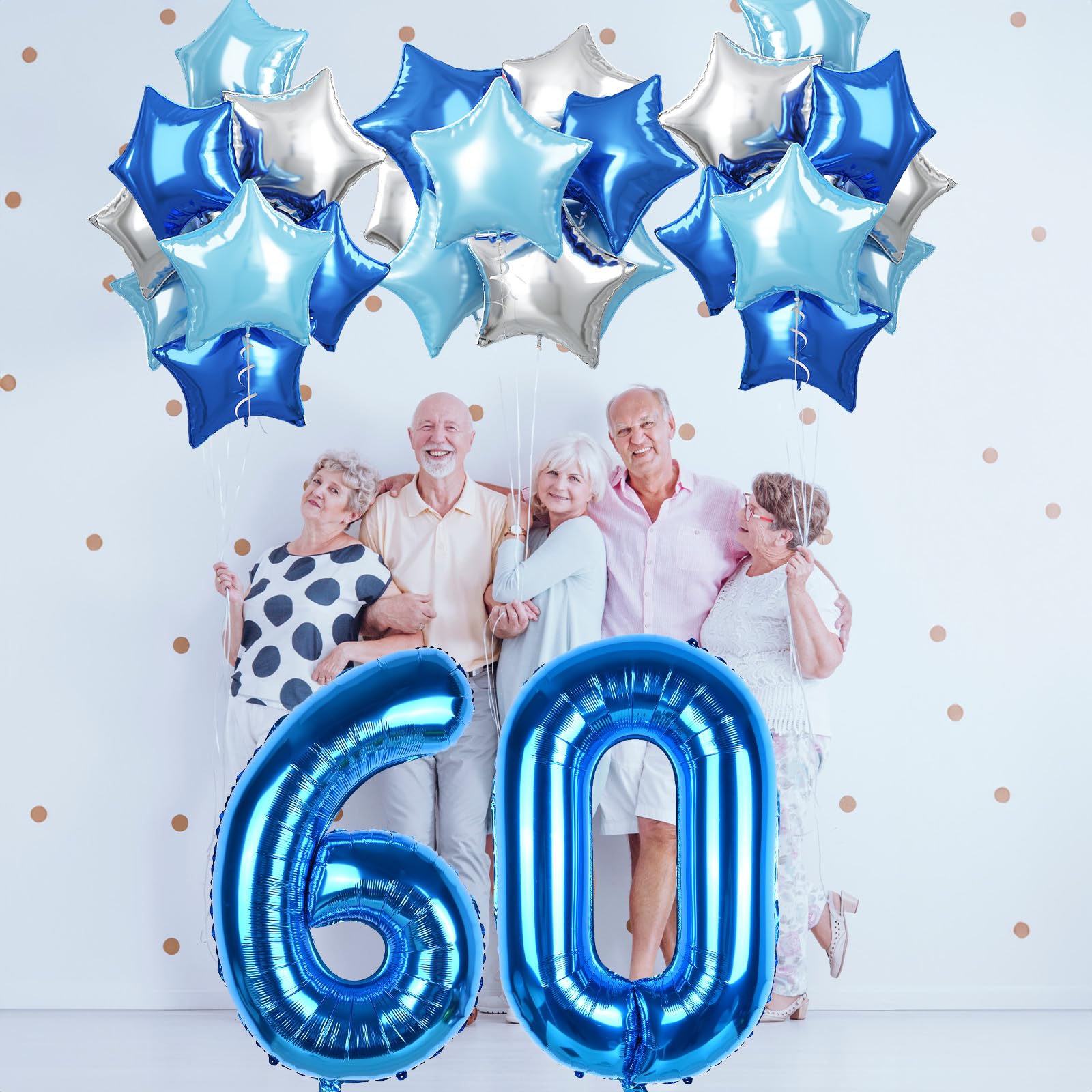 Govpy silver star balloons 18-inch elevate table or arch decor