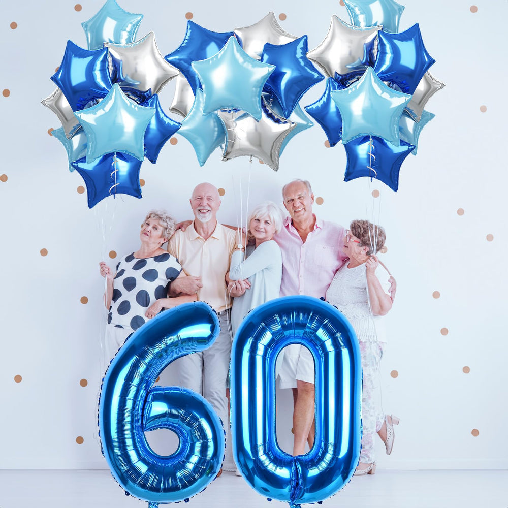 Govpy silver star balloons 18-inch elevate table or arch decor