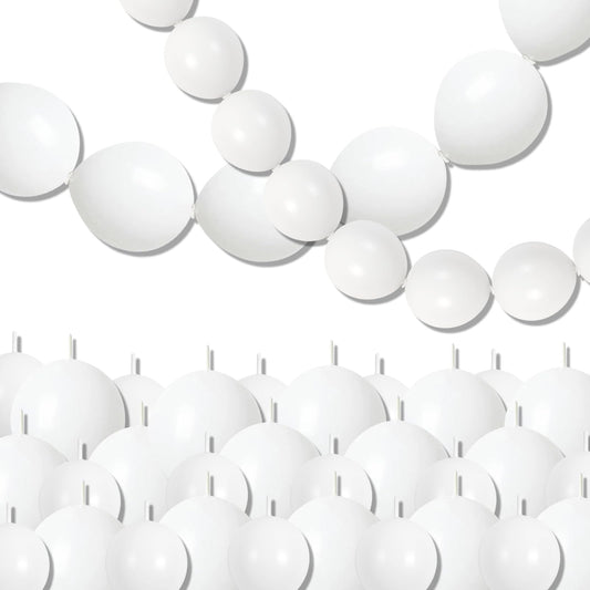 Govpy white quick link balloons 10-inch set for easy walls and arches.