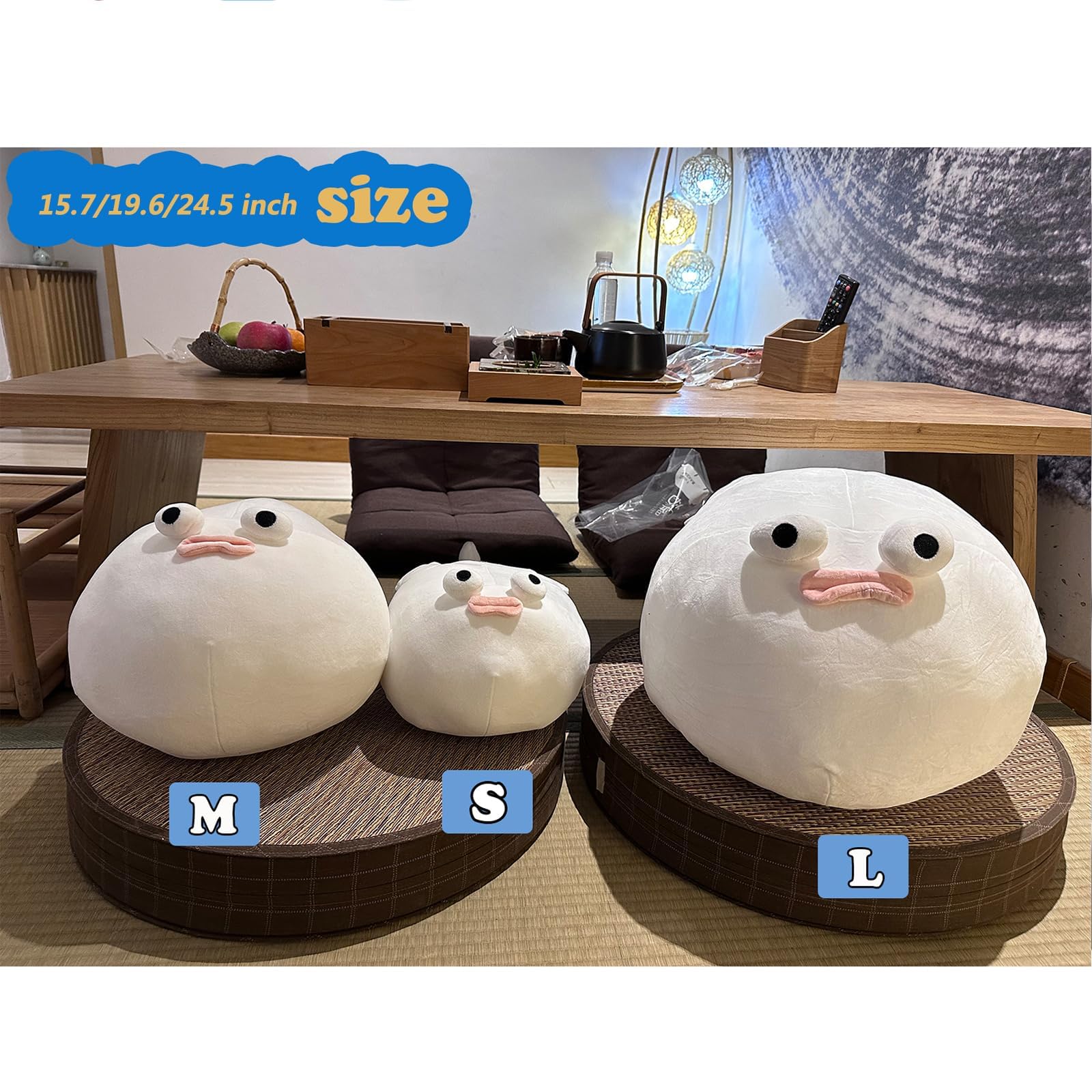 Goylmc Puffer Fish Plush round body for cozy hugs