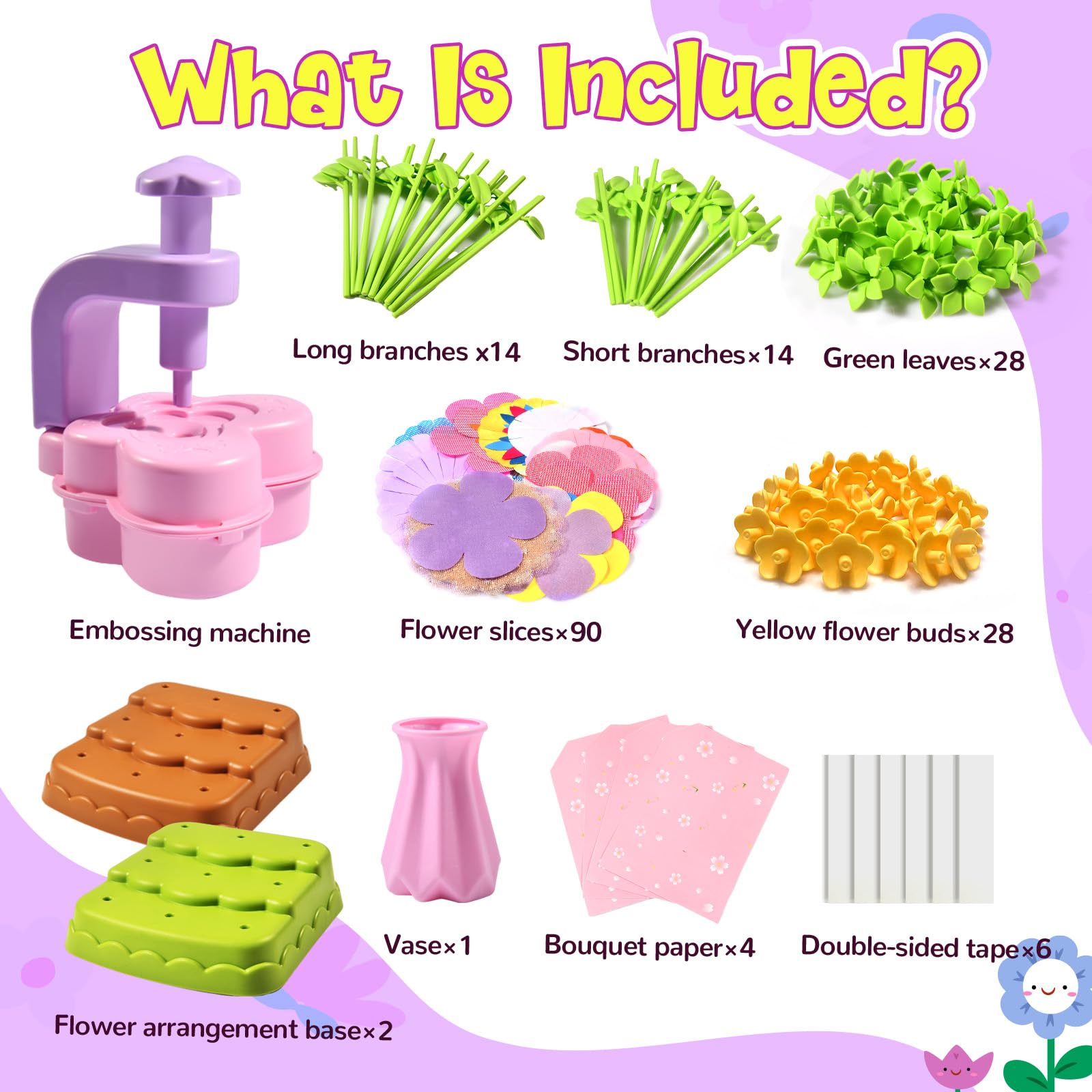 GPPNKC Flower Kit petals variety supports colorful, creative flower designs.