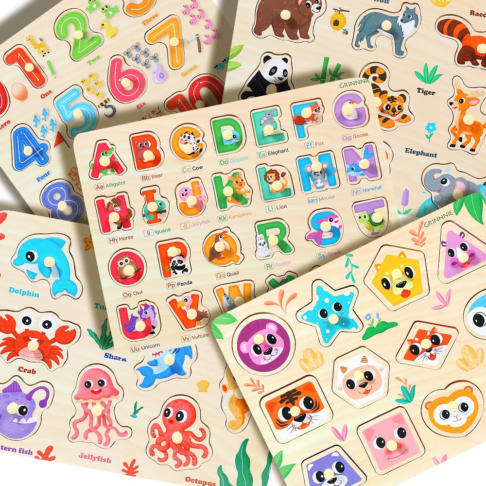 GRINNNIE educational toy image highlights a versatile early learning set.