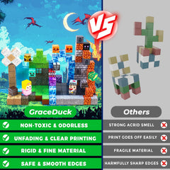 GraceDuck bright colors attract focus and promote creative play without screens.