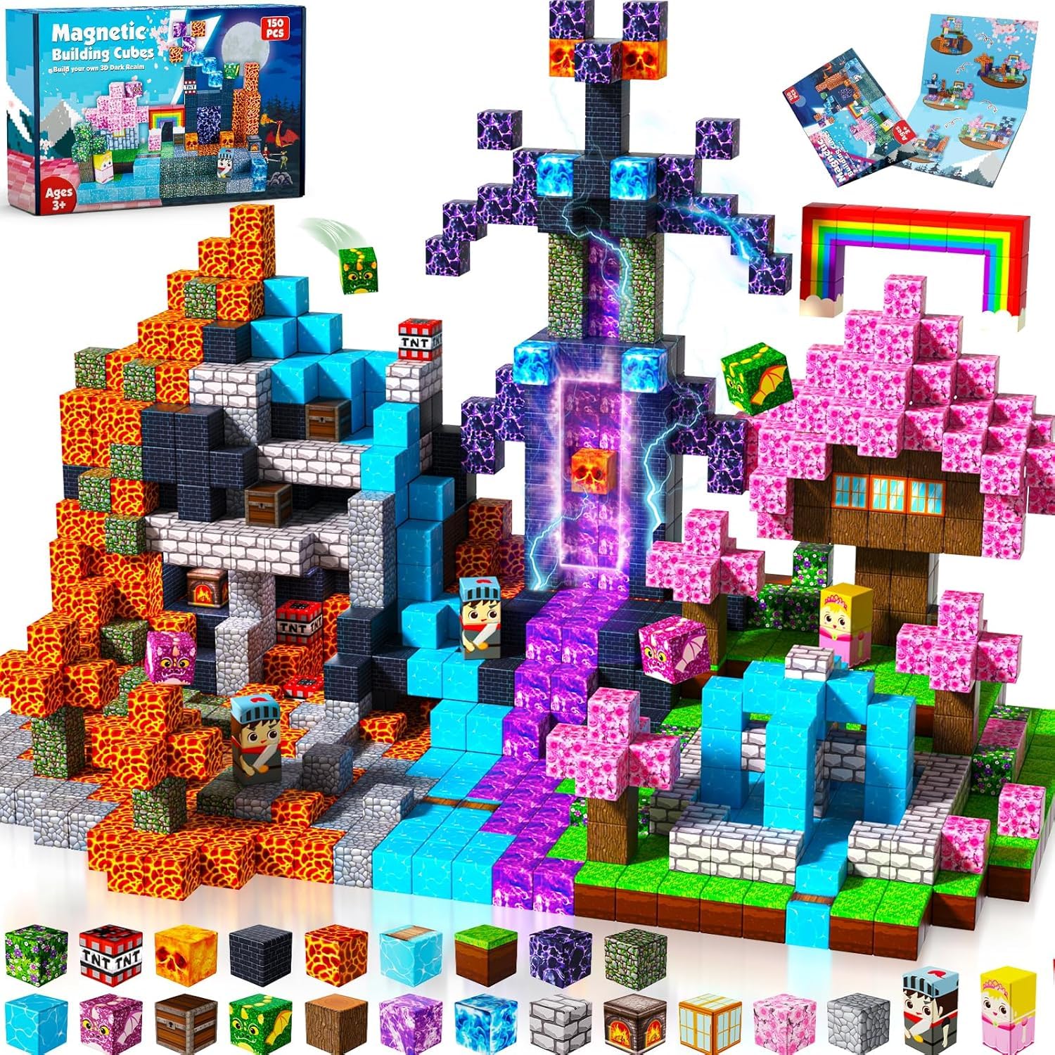 GraceDuck dark swordsman forest castle blocks enhance spatial awareness and imagination.