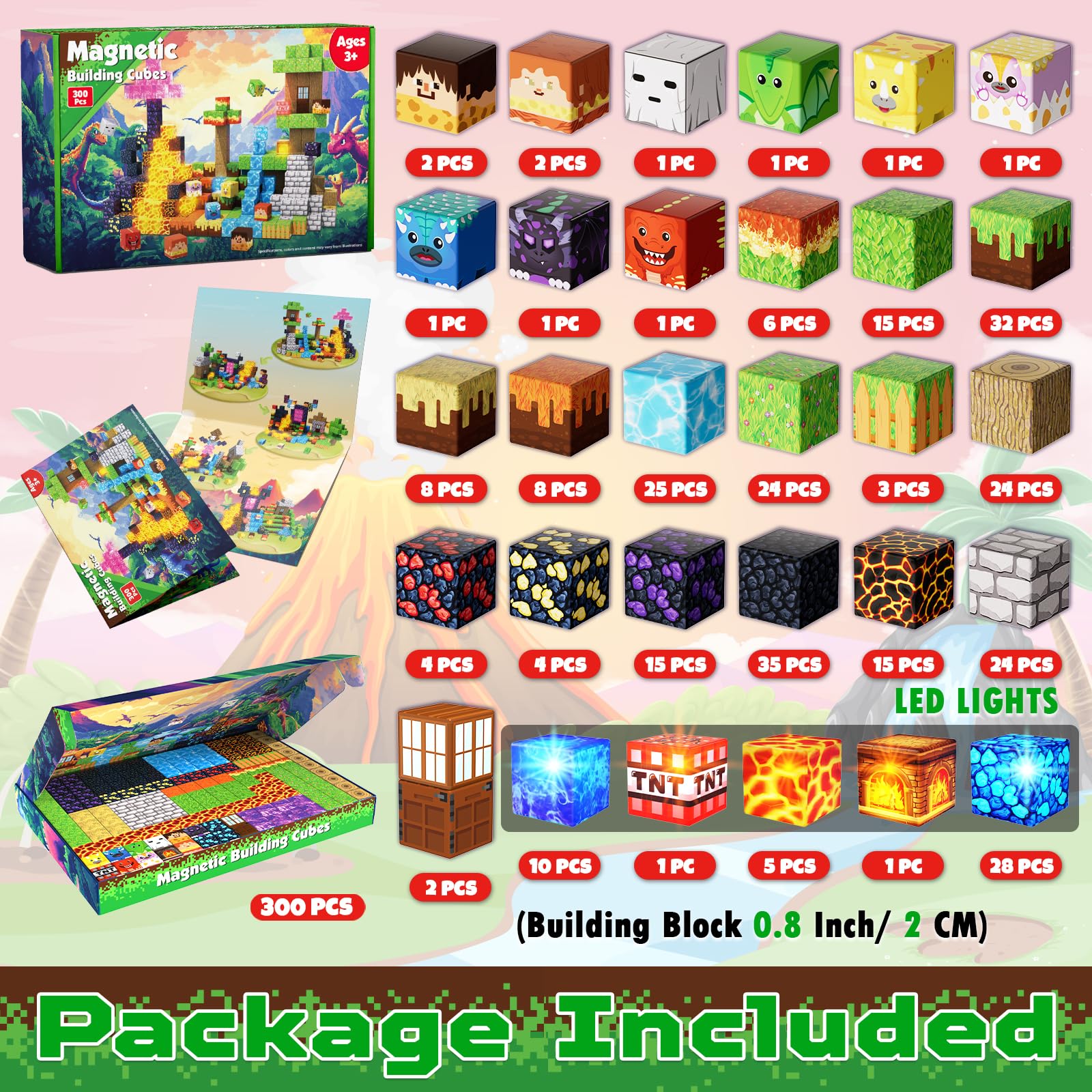 GraceDuck LED light-up blocks adding glow to imaginative builds